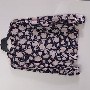 Evan picone blouse long sleeve elegant size 12 open back with buttons excellent